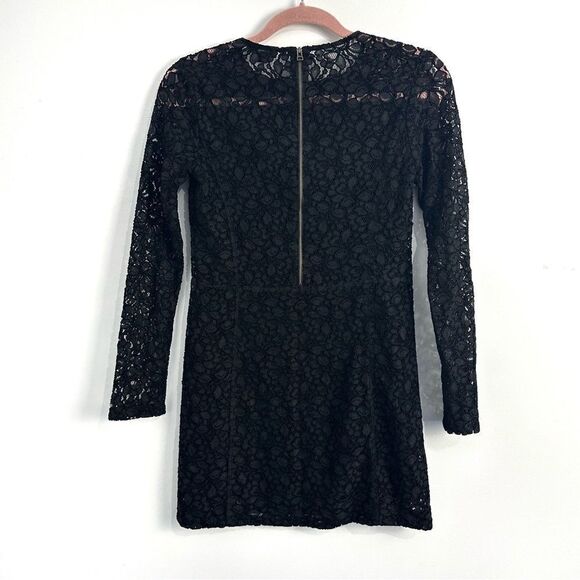 Aritzia Talula Long Sleeve Black Lace dress Sz 2 - Picture 4 of 13